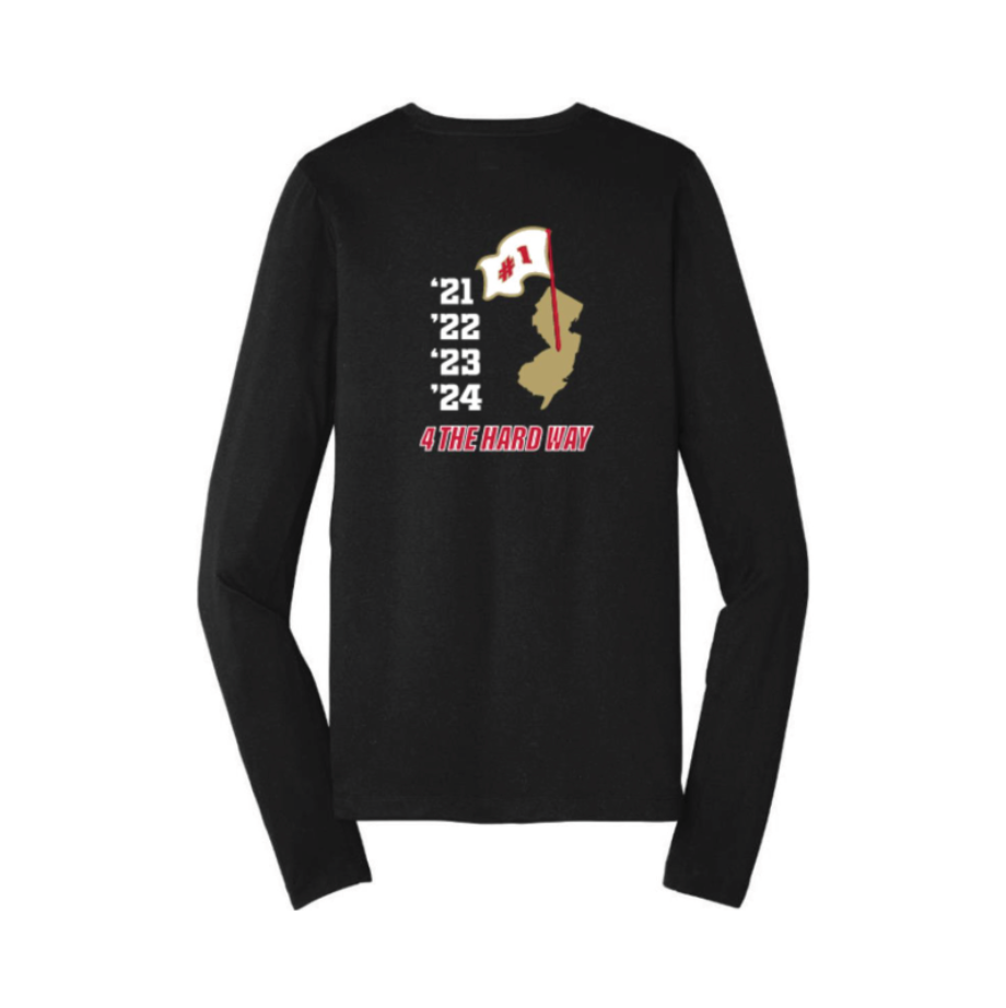 New Era ® Series Performance Long Sleeve Crew Tee (4 The Hard Way Front and Back Design)