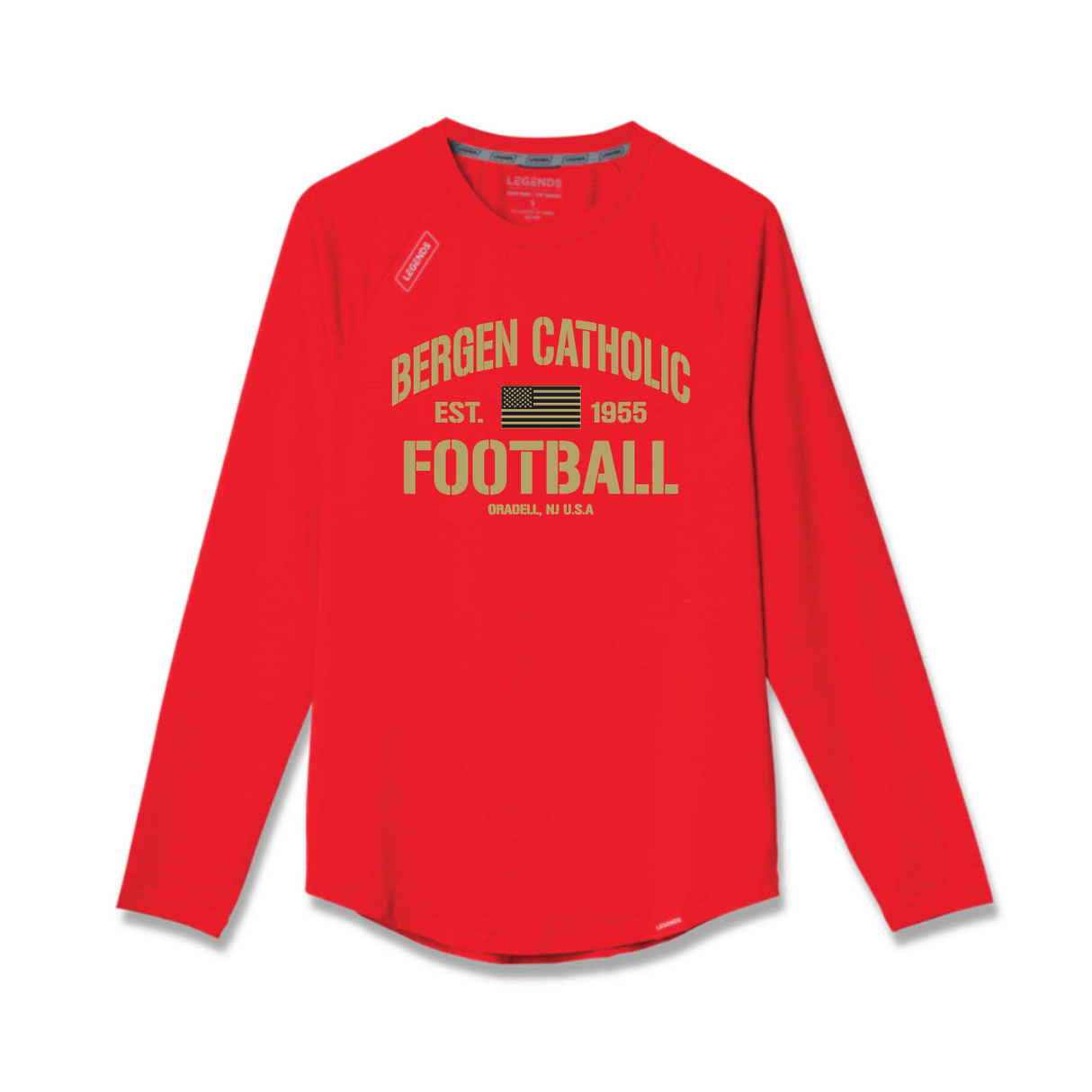 Legends M's Team Tech LS Tee MDW logo