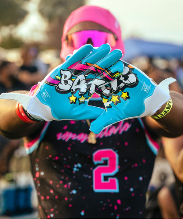 "Graffiti23" Doom Receiver Football Gloves - Youth