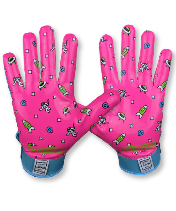 "Alien" Cloaked Receiver Football Gloves - Adult