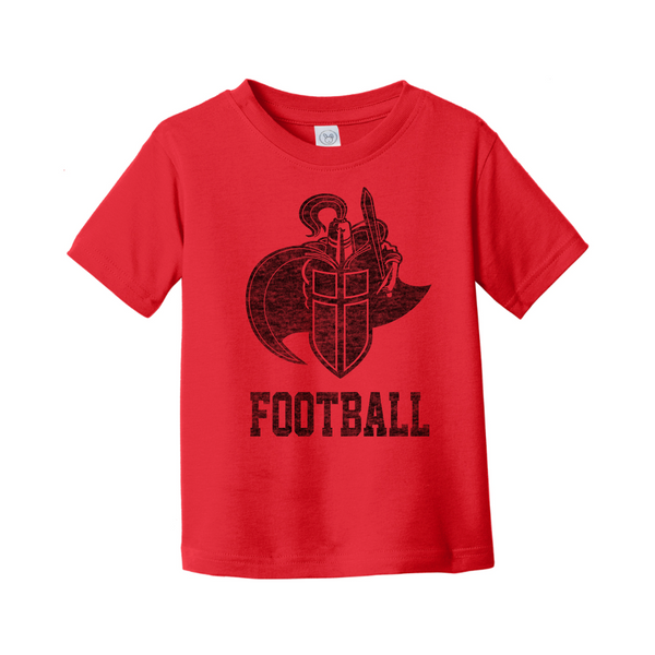 Toddler Fine Jersey Tee-Disstressed - Crusaders Football