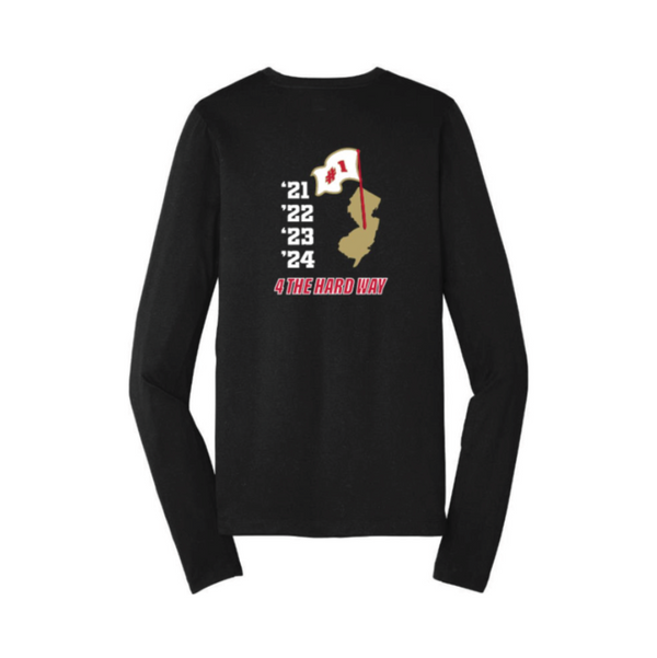 New Era ® Series Performance Long Sleeve Crew Tee (4 The Hard Way Front and Back Design)