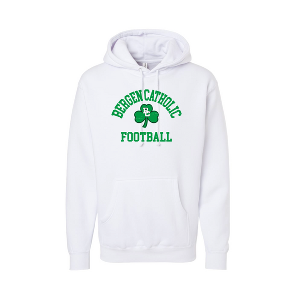 White Midweight Hooded Sweatshirt-St.Patrick's Day