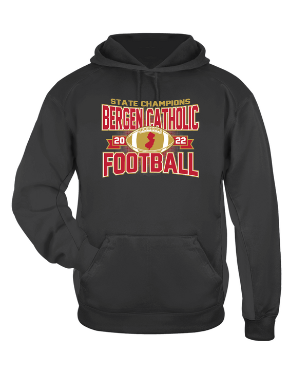 Bergen Catholic Football - Championship Badger Performance Sweatshirt